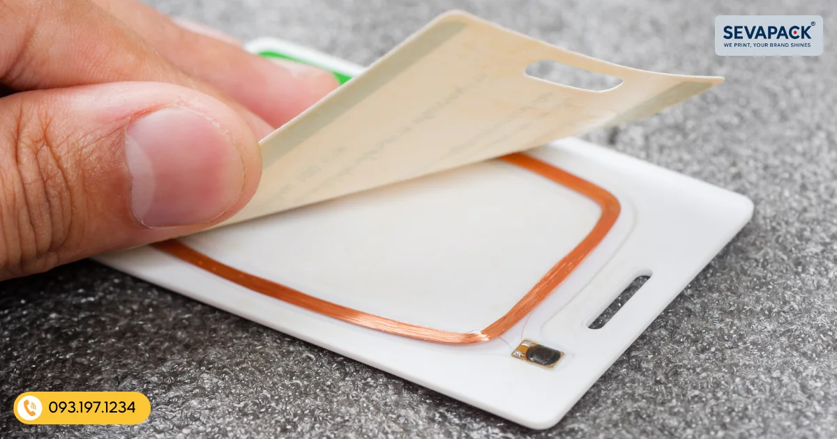 Một chiếc nhãn RFID thường được cấu tạo từ 3 thành phần