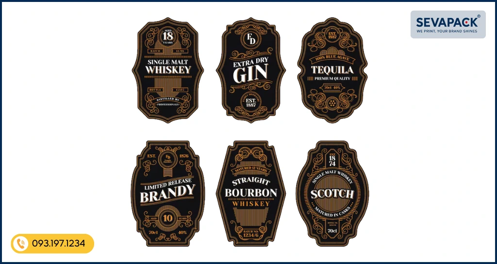 Mẫu tem nh&atilde;n rượu đẹp 04