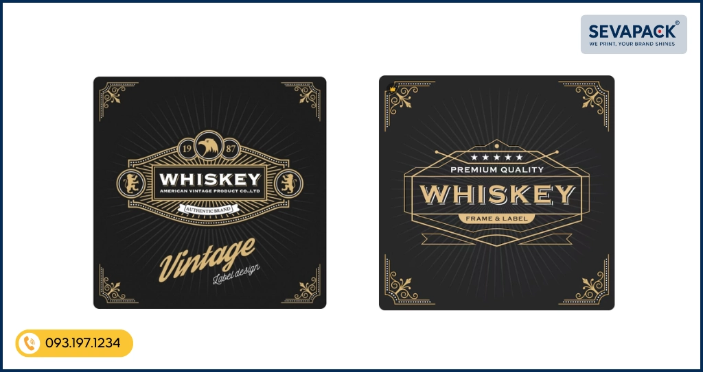 Mẫu tem nh&atilde;n rượu đẹp 07