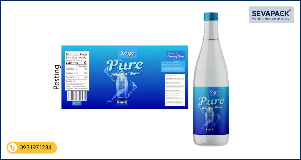 Mẫu tem nhãn nước suối 12